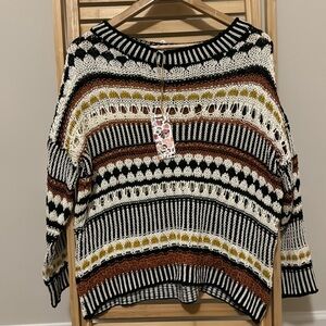 Light Western/Coastal sweater. Beach for the beach. Size L